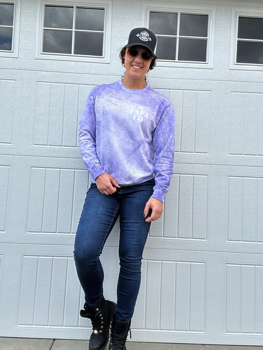 Unisex Tie-Dye Sweatshirt-Purple